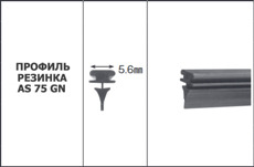 Комплект из 2-х резинок для щеток стеклоочистителя TOYOTA ALPHARD (с 2015- ) пр-во NWB
