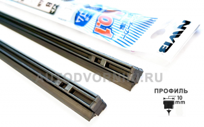 Комплект резинок NWB (65+45) см с профилем МИЦУБА (MITSUBA) 10 мм. Infinity QX