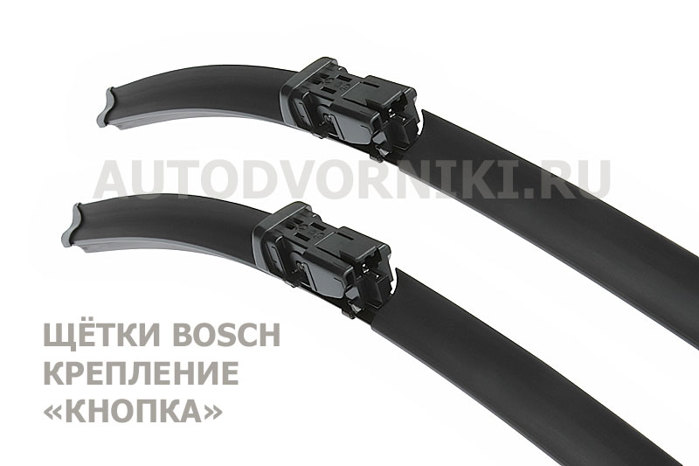 Комплект из 2-х бескаркасных щеток стеклоочистителей на лобовое стекло автомобиля BMW X5/X6 (Е70,E71,E72 ) (c 10.2011-2013) Bosch A296S
